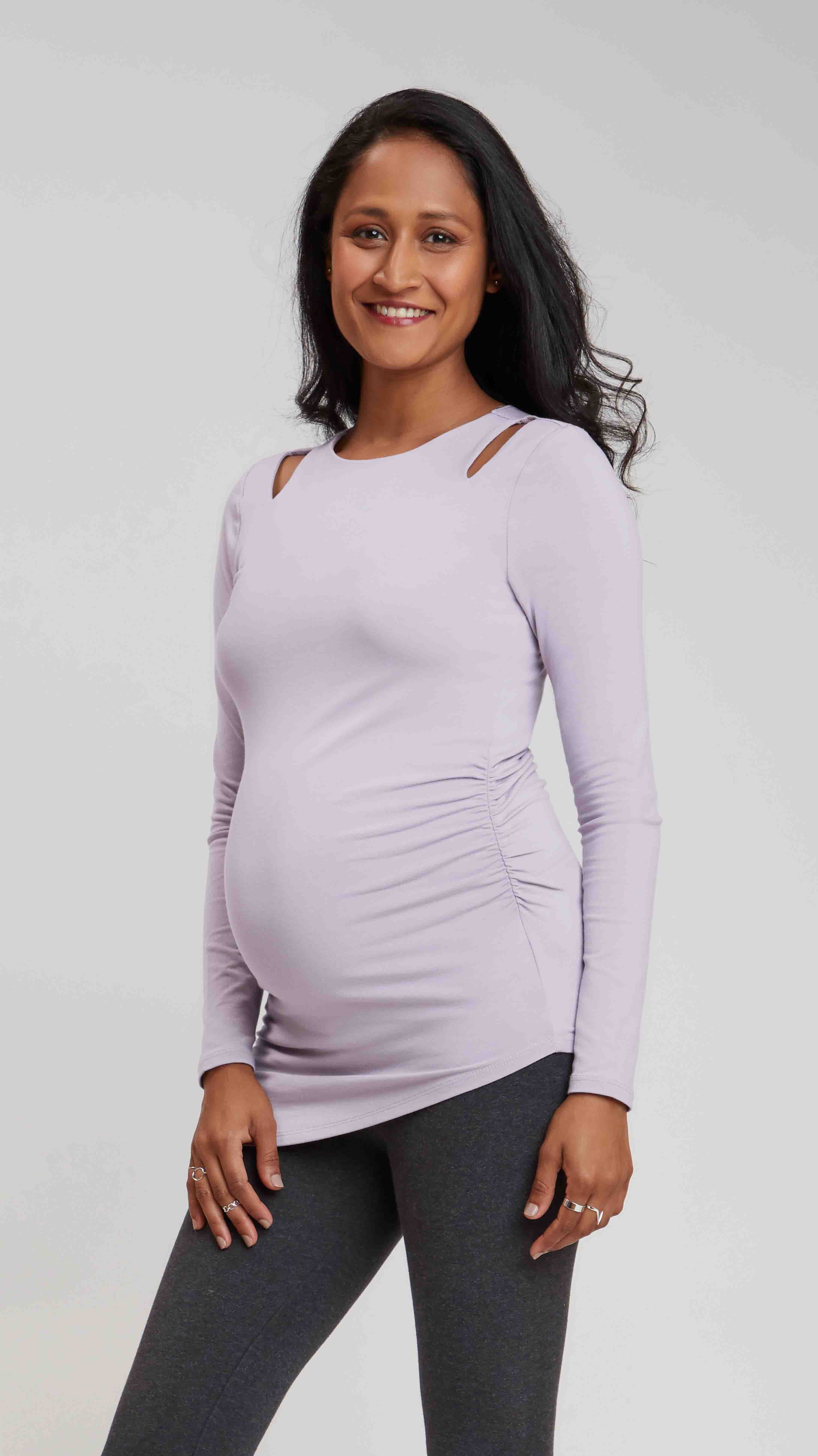 Double Keyhole Maternity Top