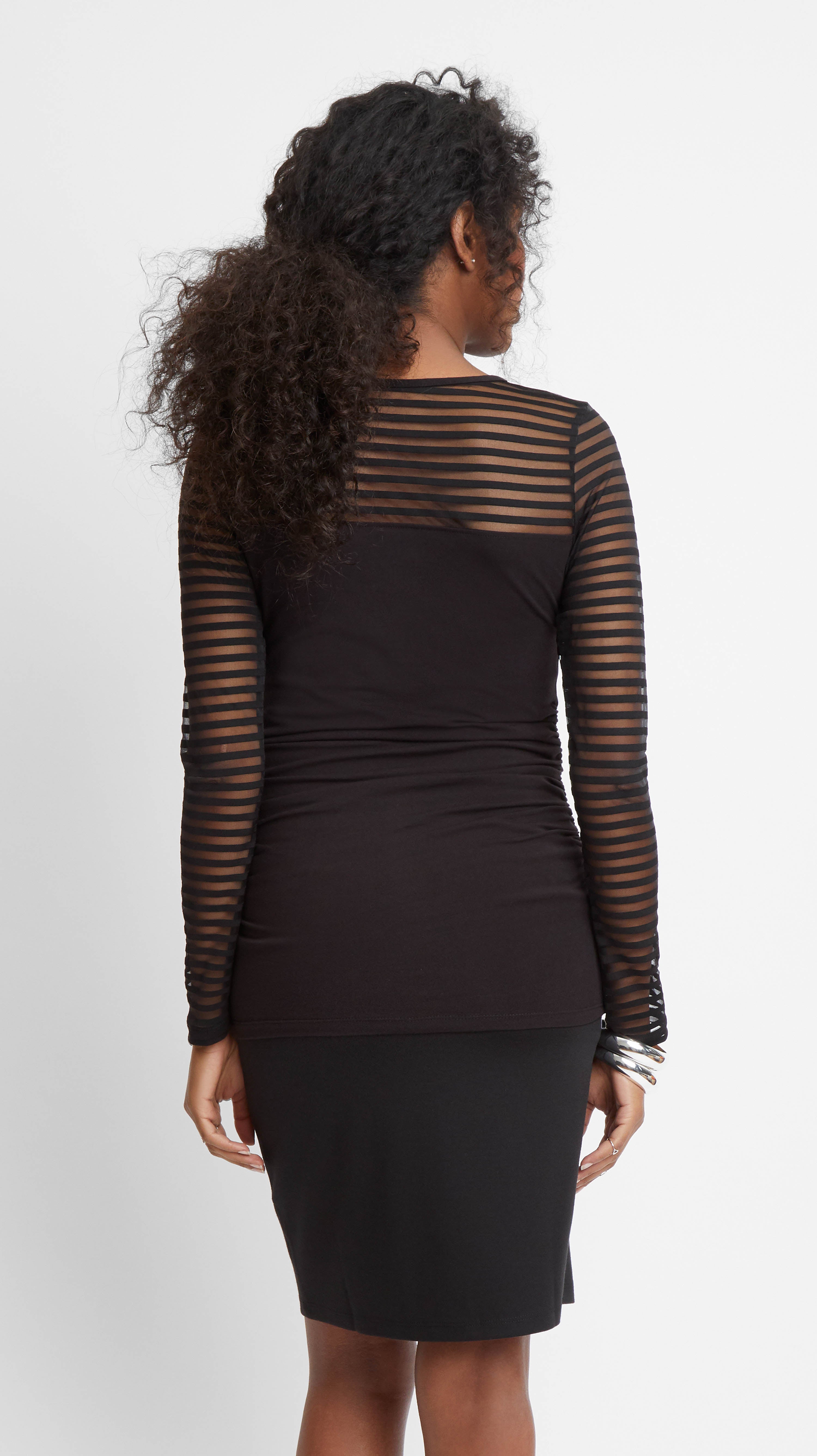 Shadow Stripe Maternity Top