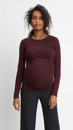 Ruched Side Seam Maternity Top