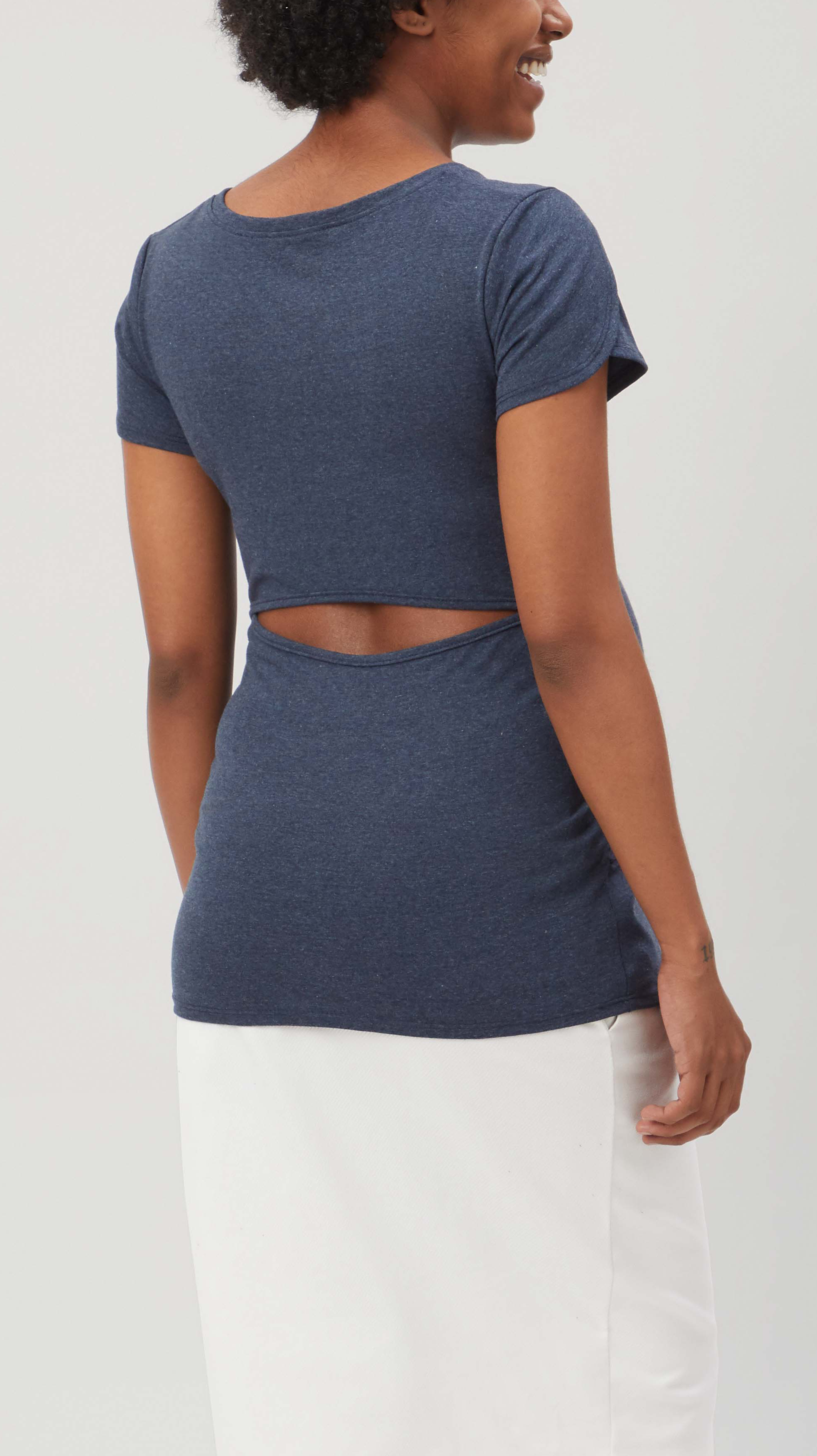 Split Back Maternity Top