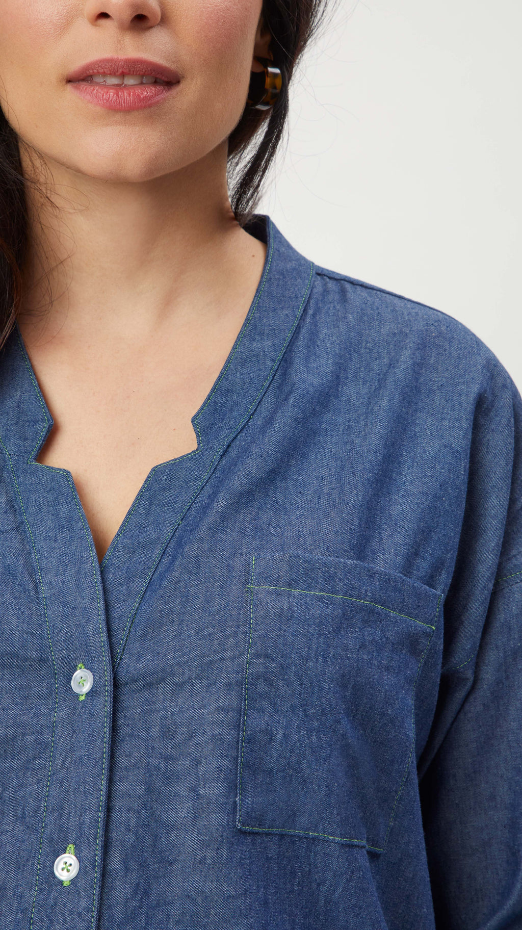 Chambray Maternity Shirt