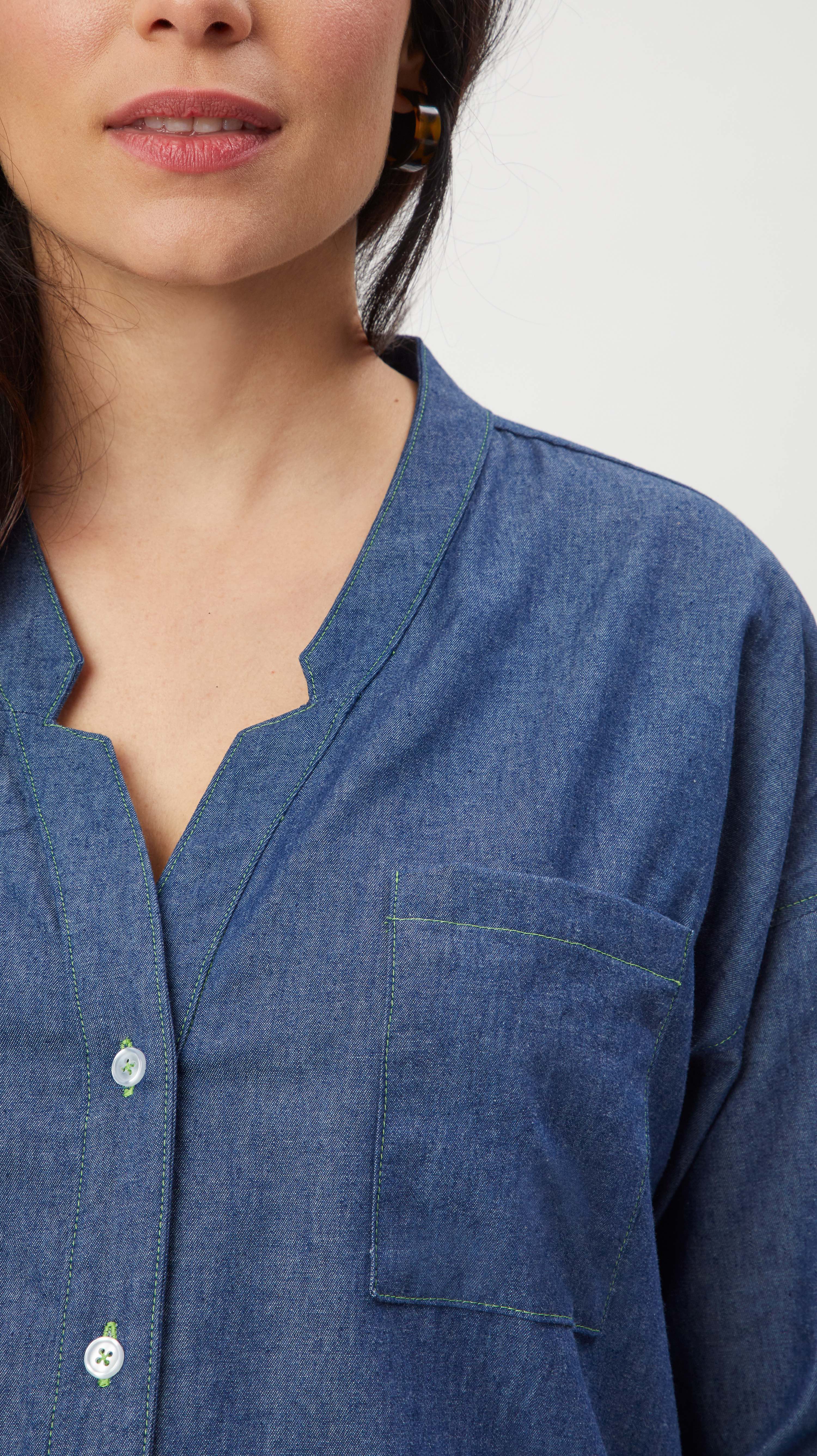 Chambray Maternity Shirt