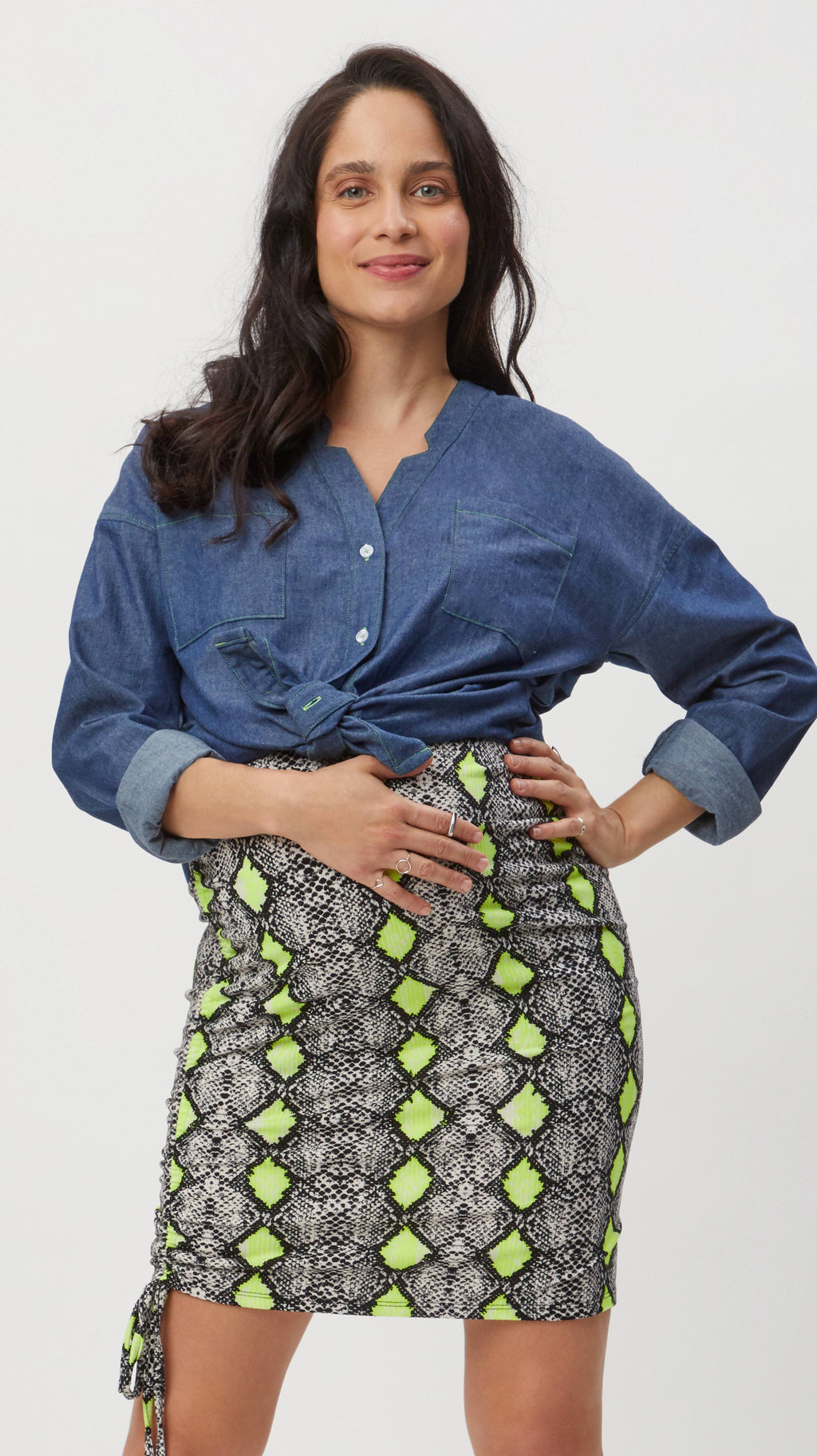 Chambray Maternity Shirt