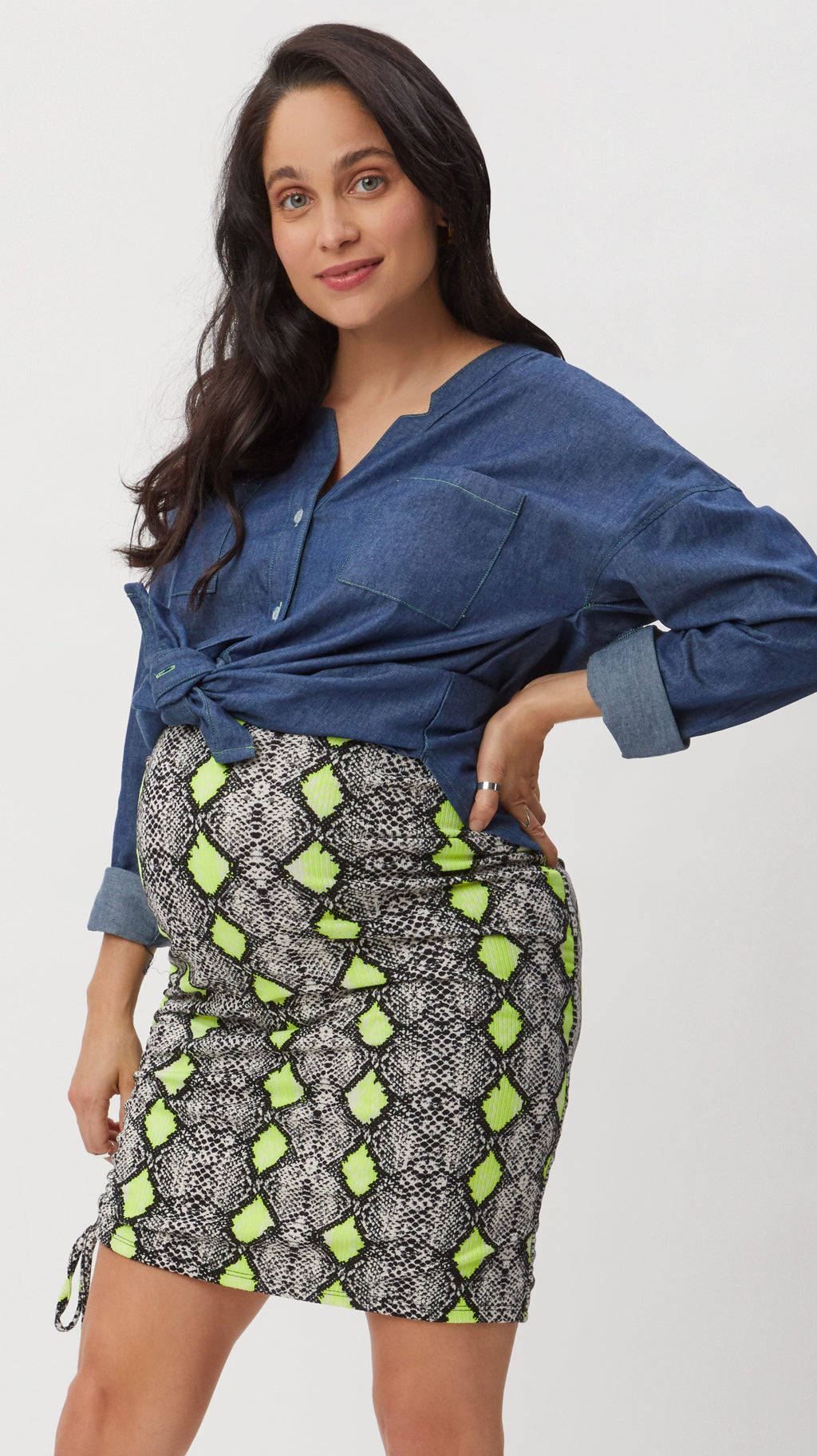 Chambray Maternity Shirt