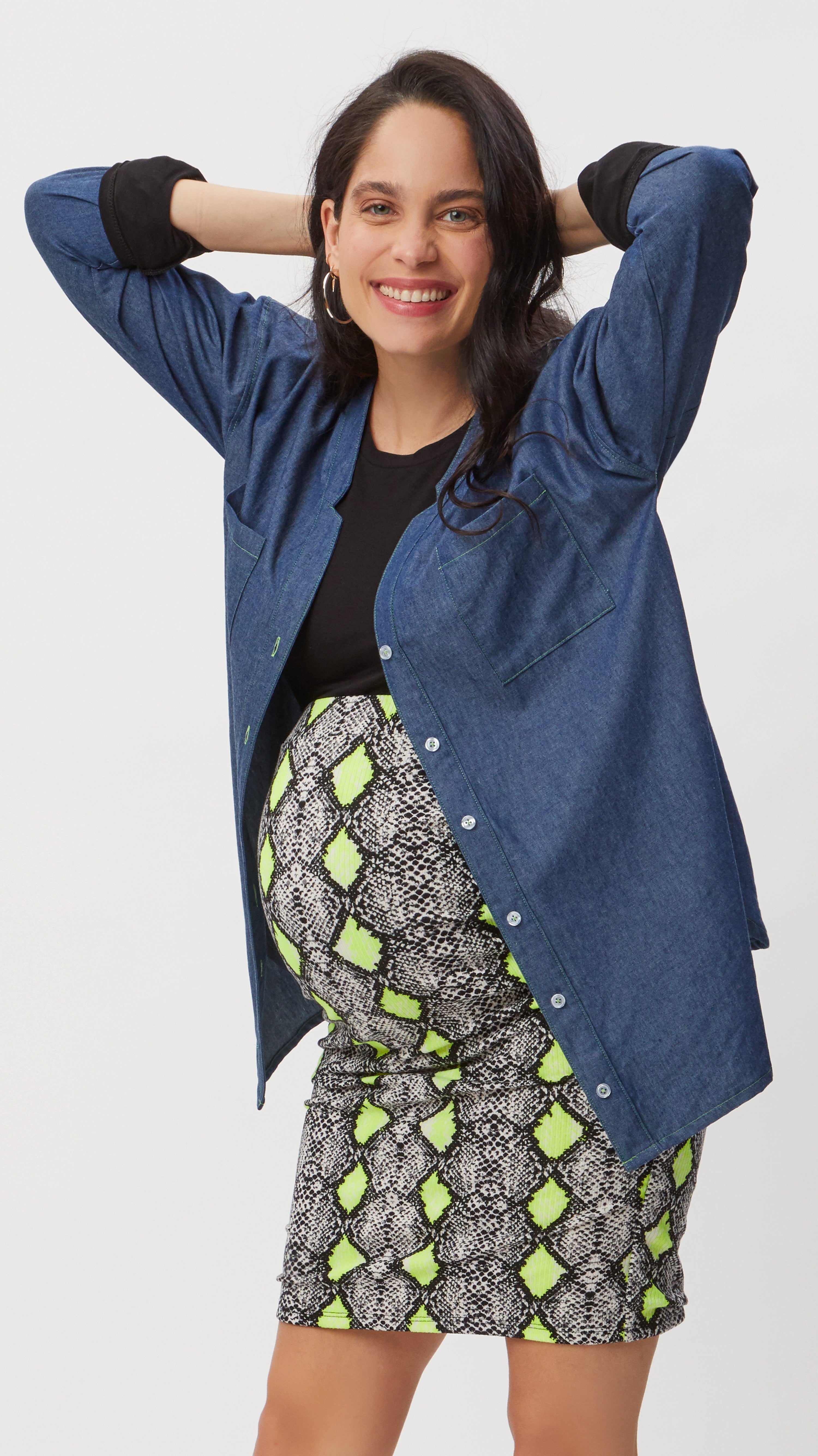 Chambray Maternity Shirt